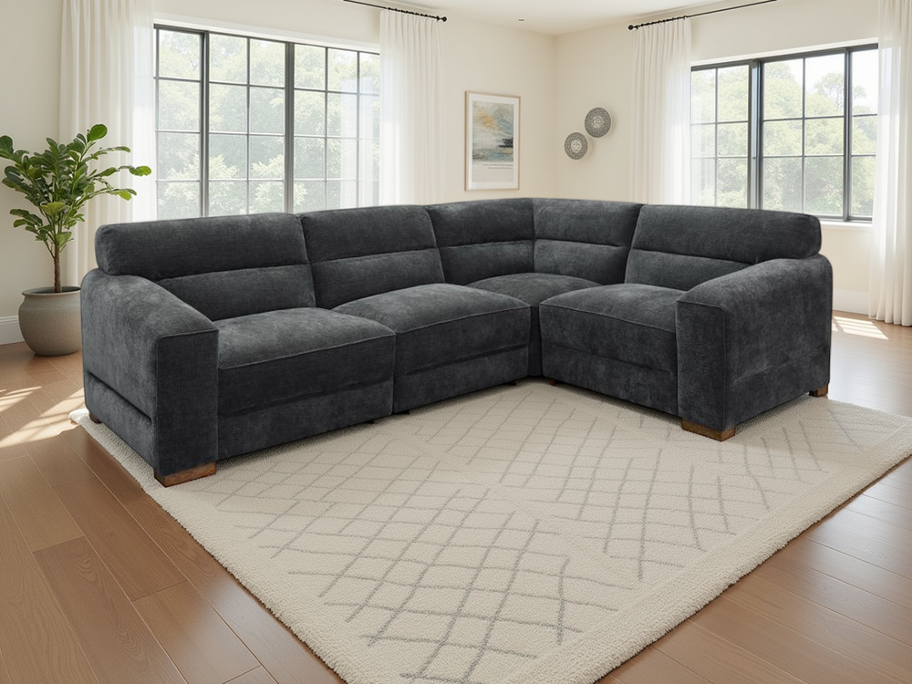 Chicago Charcoal Universal Corner Sofa – Stylish Living Room Seating