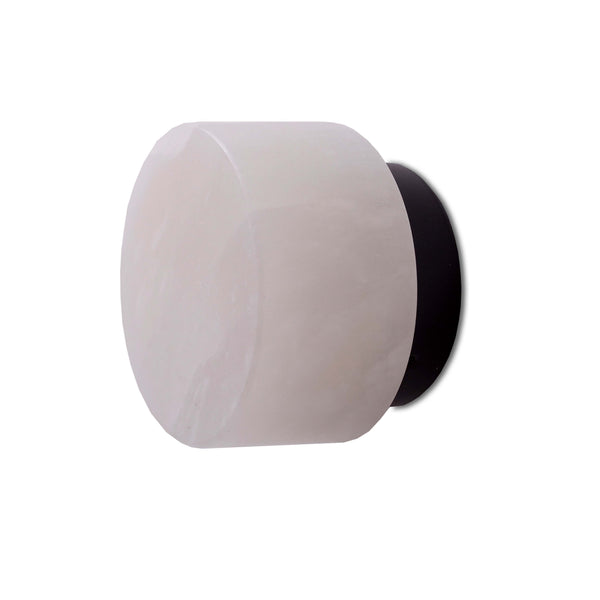 Rock Wall Ceiling 9 IP44 – Black Base and Alabaster Shade