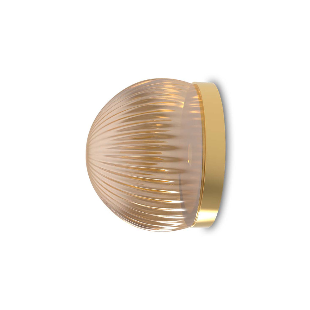 Roi Wall Ceiling Simple – Matte Polished Brass Base and Smoked Glass