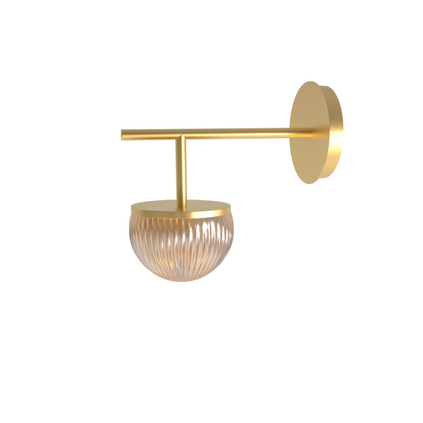 Roi Wall Single Arm – Gold Structure and Smoked Glass