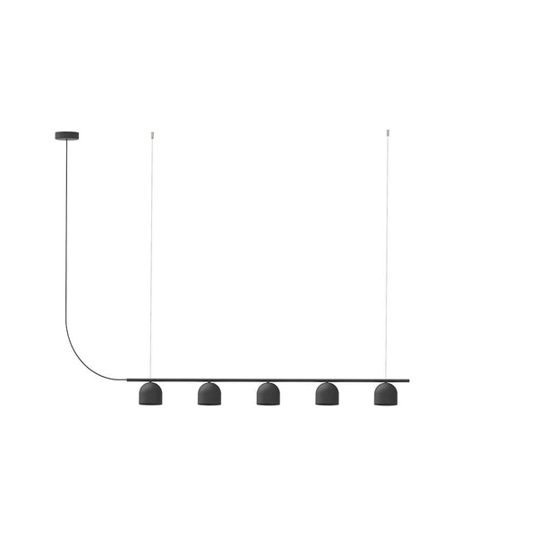 Rio Pendant Chandelier Linear 9 – Matte Black