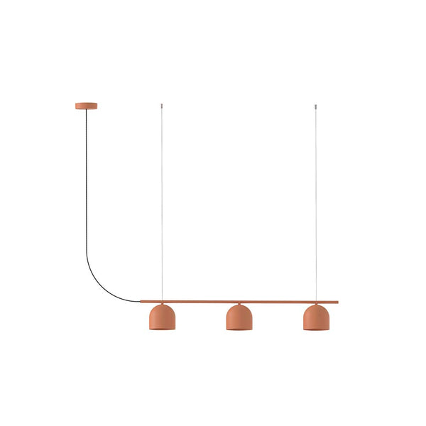 Rio Pendant Chandelier Linear 3 – Terracotta