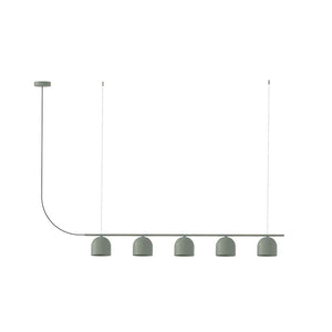 Rio Pendant Chandelier Linear 5 – Green