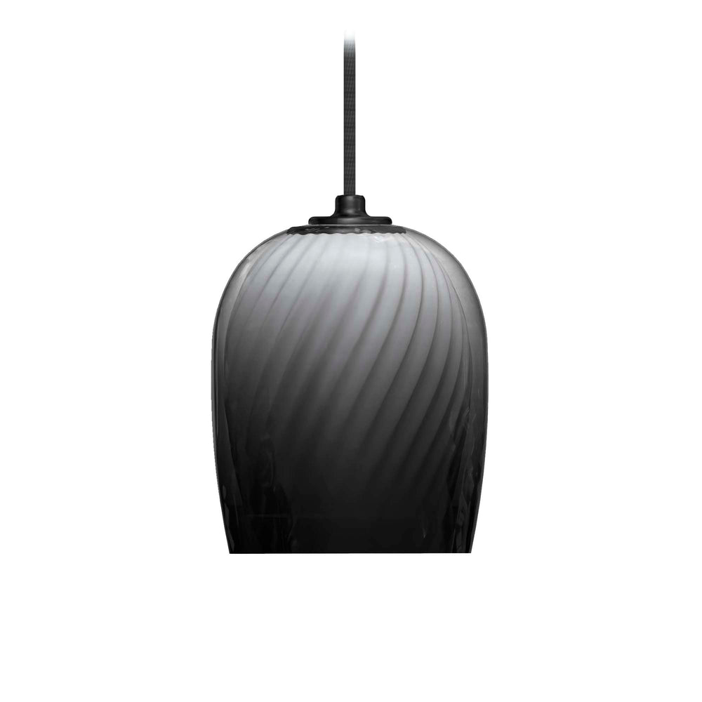 Bruma Pendant – Gradient Smoked Glass and White Recycled PLA