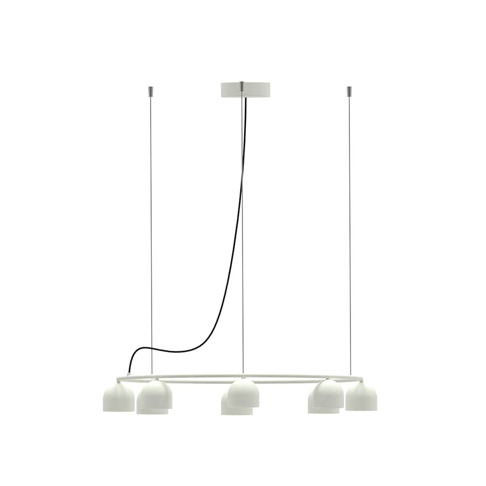 Rio Pendant Chandelier Circular 9 – Matte White
