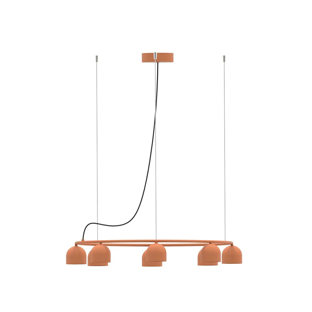 Rio Pendant Chandelier Circular 9 – Terracotta