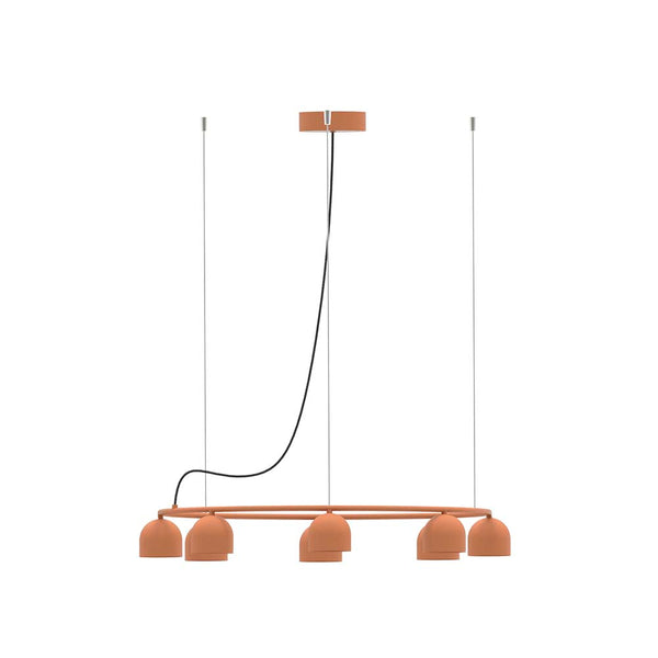 Rio Pendant Chandelier Circular 9 – Terracotta