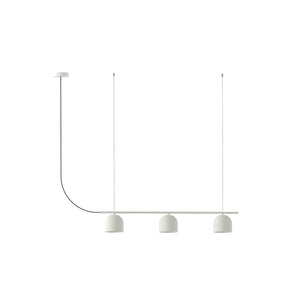 Rio Pendant Chandelier Linear 3 – Matte White