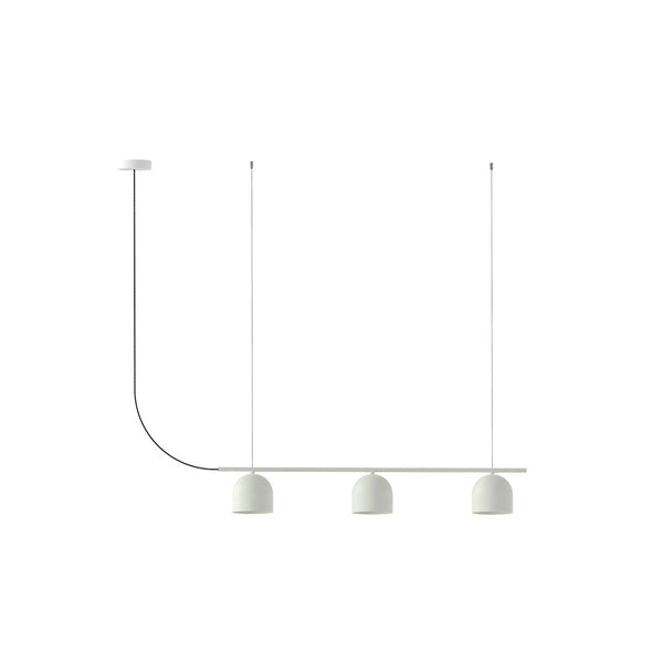 Rio Pendant Chandelier Linear 3 – Matte White