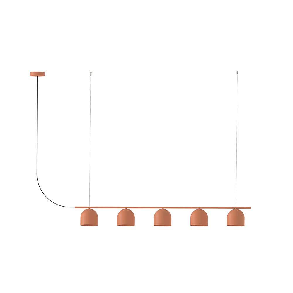 Rio Pendant Chandelier Linear 5 – Terracotta