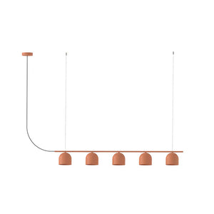 Rio Pendant Chandelier Linear 5 – Terracotta
