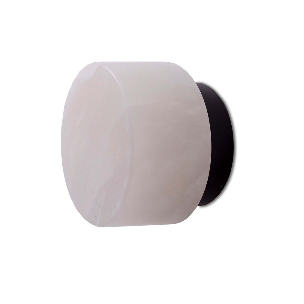 Rock Wall Ceiling 9 2700K IP44 – Black Base and Alabaster Shade
