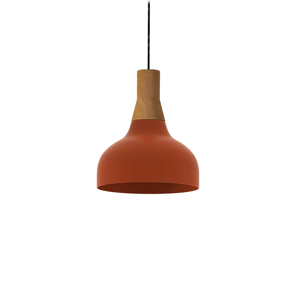 Reiko Pendant Cone – Matte Terracotta Red