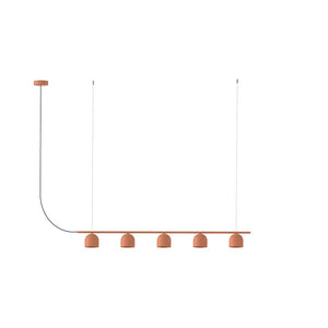 Rio Pendant Chandelier Linear 9 – Terracotta