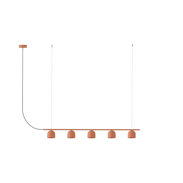 Rio Pendant Chandelier Linear 9 – Terracotta