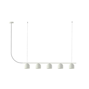 Rio Pendant Chandelier Linear 5 – Matte White