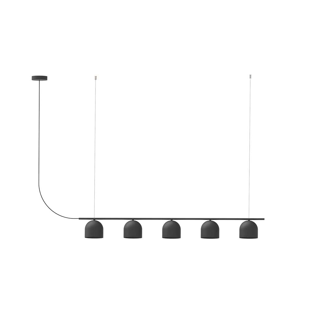 Rio Pendant Chandelier Linear 5 – Matte Black