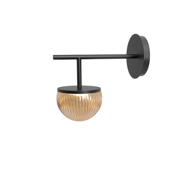 Roi Wall Single Arm – Black Structure and Smoked Glass