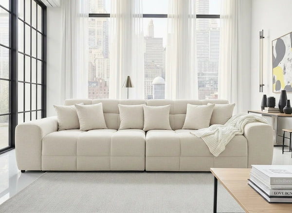 Jacob 4 Seater Sofa – Natural & Black Living Room Seating