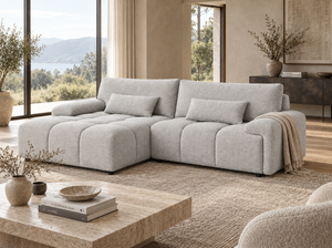Oakham Grey Universal Corner Sofa – view 1