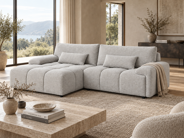 Oakham Grey Universal Corner Sofa – view 1