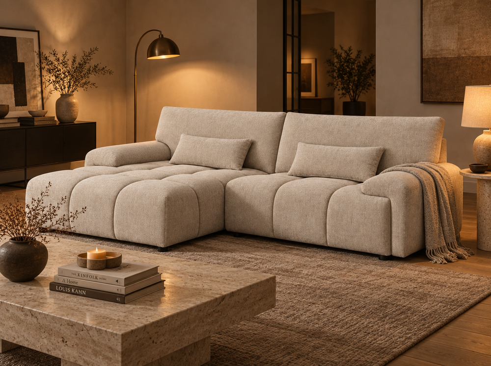 Oakham Mocha Universal Corner Sofa – view 1