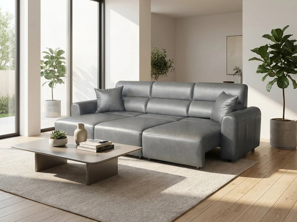 Conway 3 Seater Electric Sofa – Grey & Black Stylish Living Room Seating