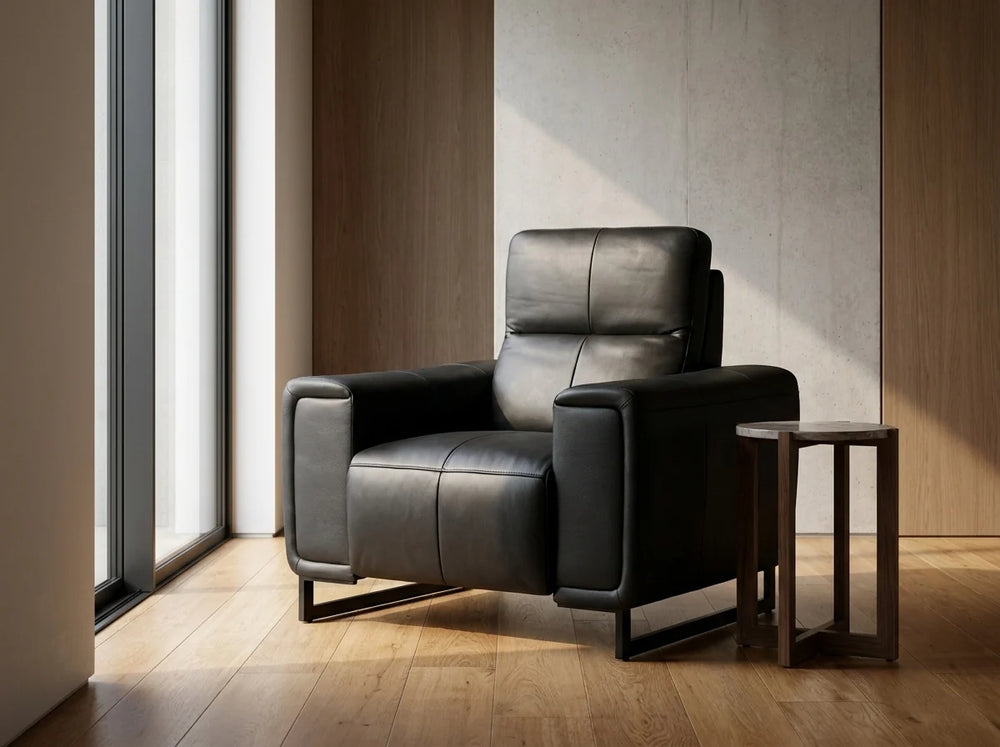 Richmond Black Electric Recliner Armchair – Comfortable Living Room Seating