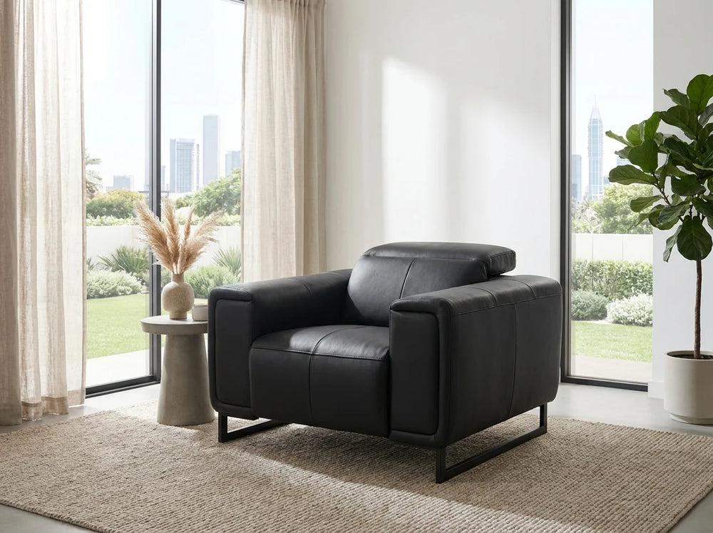 Richmond Black Electric Recliner Armchair – Comfortable Living Room Seating