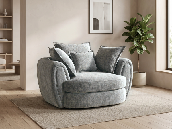 Dorchester Grey Armchair – view 1