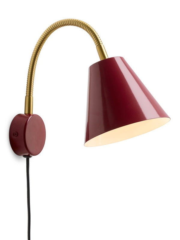 Halo Design Hygge Wall Light in Merlot Red