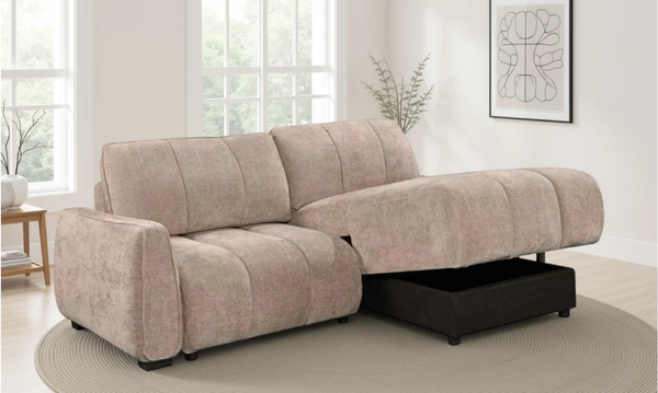 Portland Universal Corner Sofabed – Grey, Green & Beige Living Room Sofa