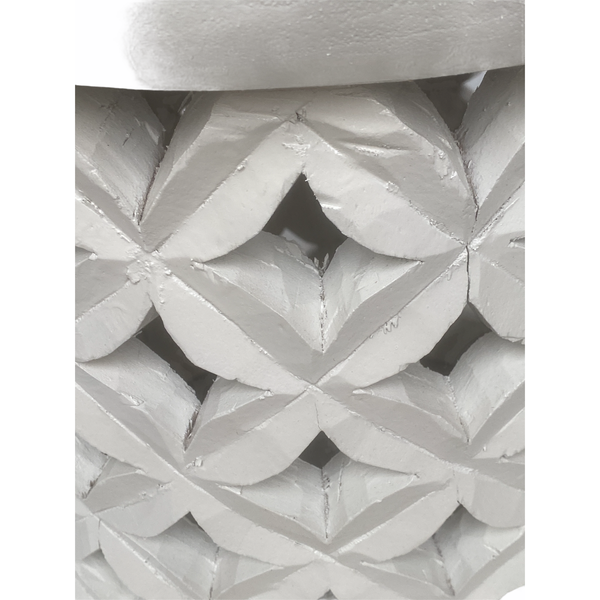 Bamileke Table - 42cm - White