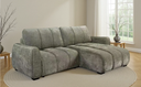 Portland Universal Corner Sofabed – Grey, Green & Beige Living Room Sofa