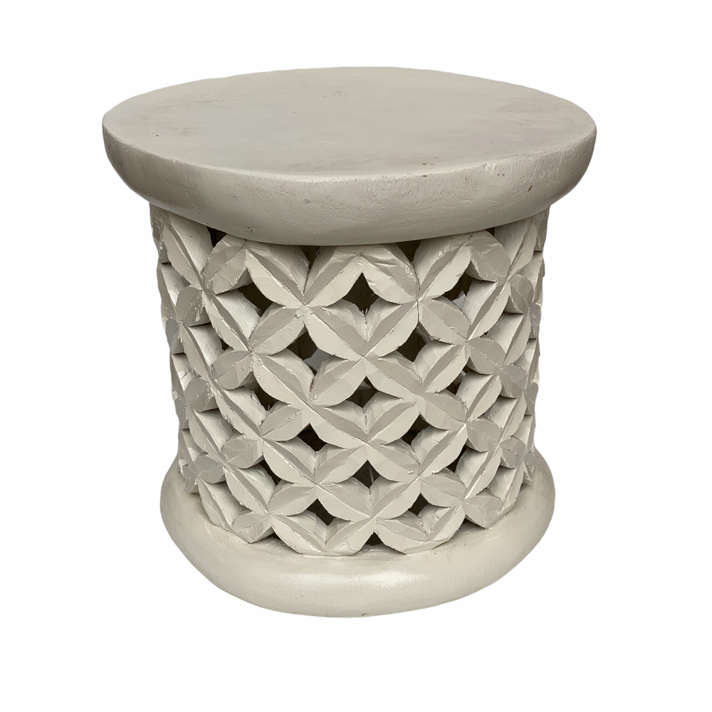 Bamileke Table - 42cm - White