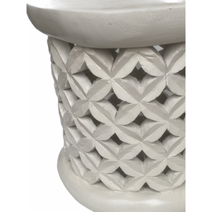Bamileke Table - 42cm - White
