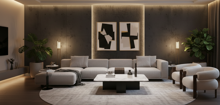 Modern living space hero (mobile)