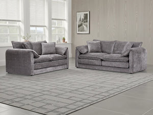 Solaya 3+2 Sofa Set – Black, Green, Beige & Grey Living Room Seating