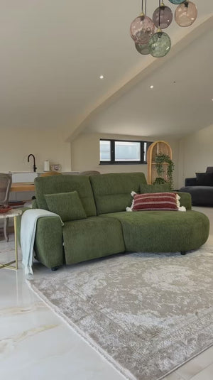 Denver Black Electric Recliner Sofa – Left Hand Facing