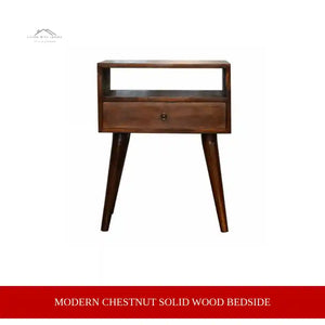 Modern Chestnut Solid Wood Bedside by@Outfy