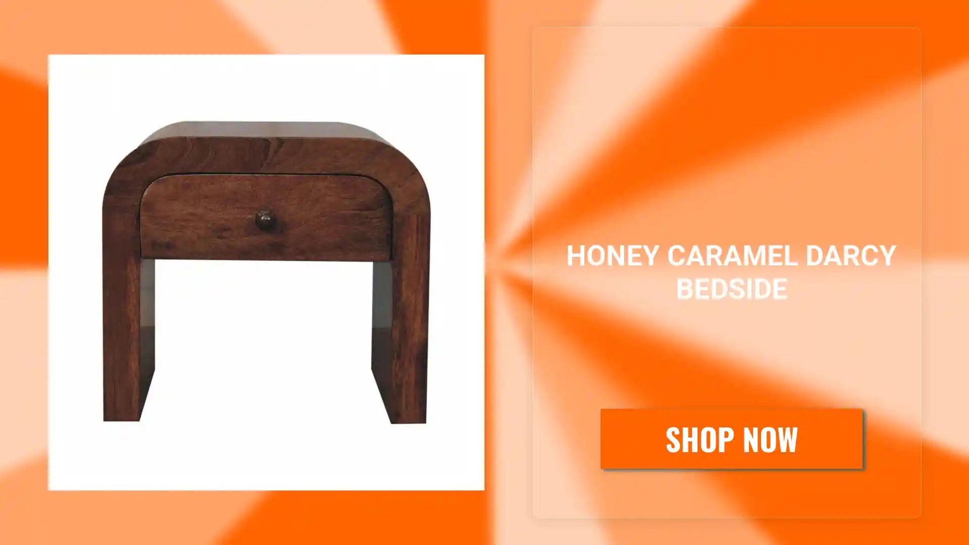 Honey Caramel Darcy Bedside by@Outfy
