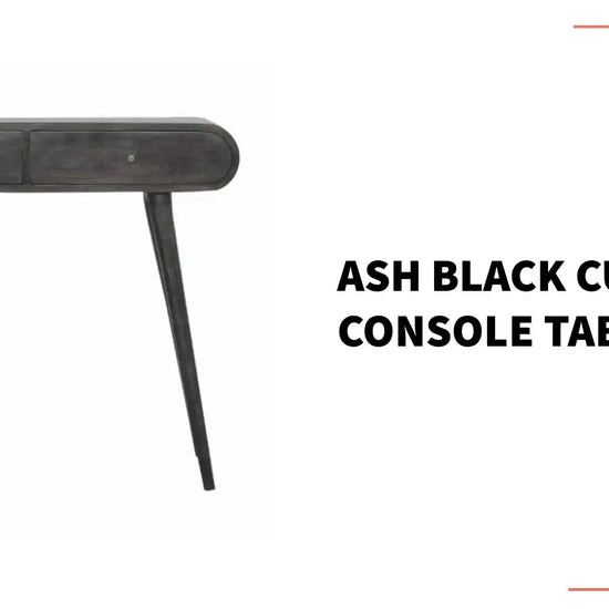 Ash Black Curve Console Table by@Outfy