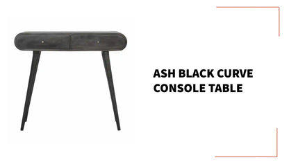 Ash Black Curve Console Table by@Outfy