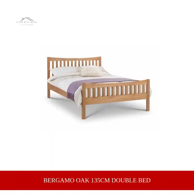 Bergamo Oak 135cm Double Bed by@Outfy