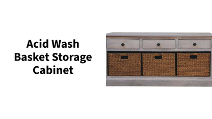 Acid Wash Basket Storage Cabinet by@Outfy