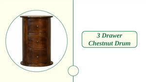 3 Drawer Chestnut Drum by@Outfy