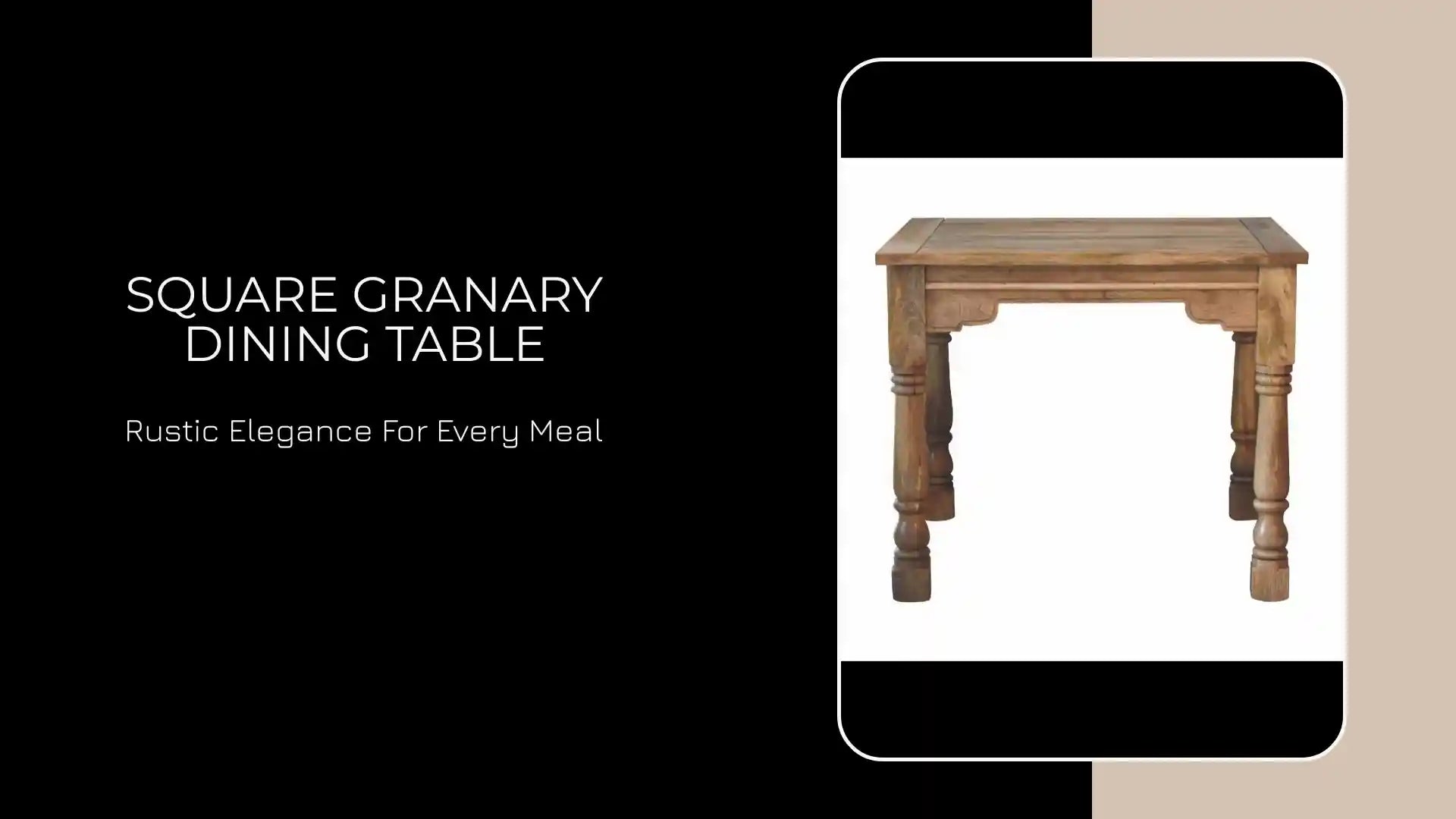 Square Granary Dining Table by@Outfy