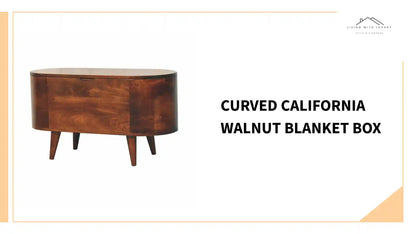 Curved California Walnut Blanket Box by@Outfy