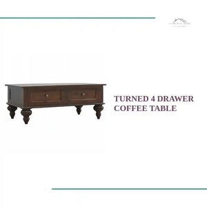 Turned 4 Drawer Coffee Table by@Outfy