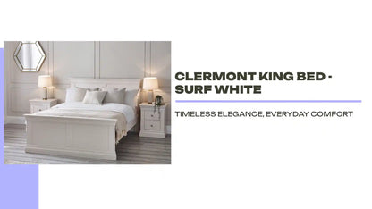 Clermont King Bed - Surf White by@Outfy